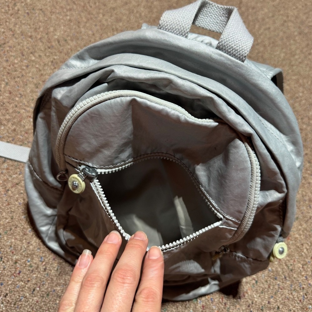 Kipling City Pack Small Backpack Metallic Silver … - image 6